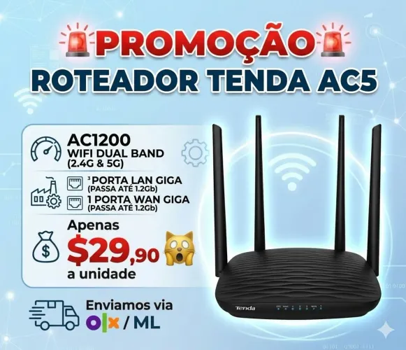 Roteadores tenda 60 unidades 