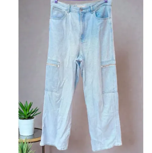 calça mom jeans cargo levis Tam G