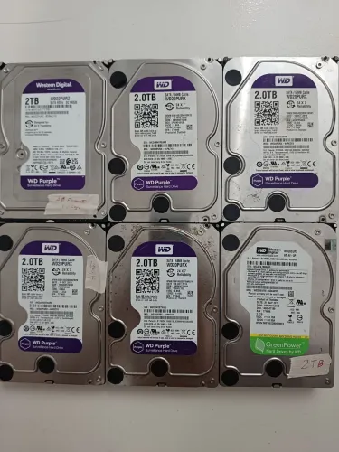 6 Hds 2TB WD Purple e Green defeito
