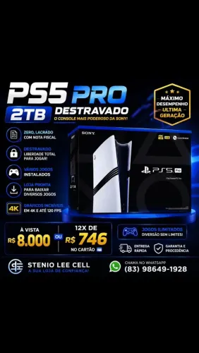 Ps5 pro destravado 2 tera zero 