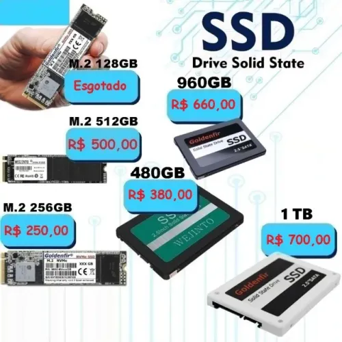 SSD 256GB 480GB 960GB 1TB Novos Lacrados !