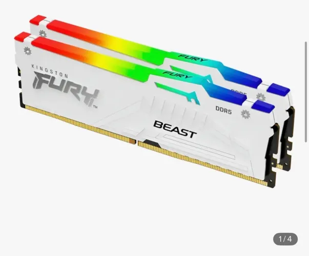 Memória RAM Kingston Fury Beast Rgb Ddr5 6000 MHz 64 GB (2x32 GB) Ddr5 / CL 36