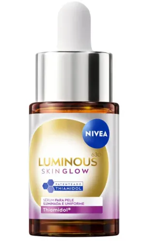 NIVEA LUMINOUS630® Skin Glow Sérum 15ml, Pele Uniforme, Glow Instantâneo, Reduz Manchas e