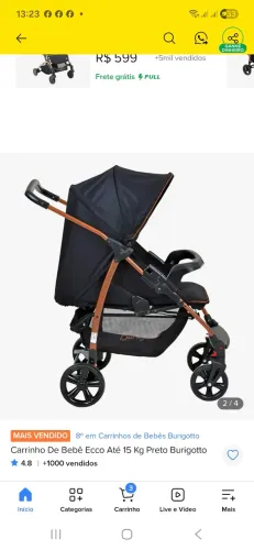 Carrinho de bebe Burigotto Ecco
