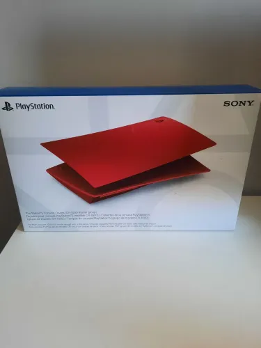 Faceplate (tampa) Cosmic Red para PS5 FAT com leitor de disco