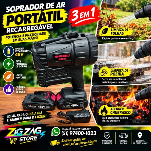 SOPRADOR PORTÁTIL RECARREGÁVEL