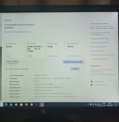 Computador I5 650 8gb primeira geração