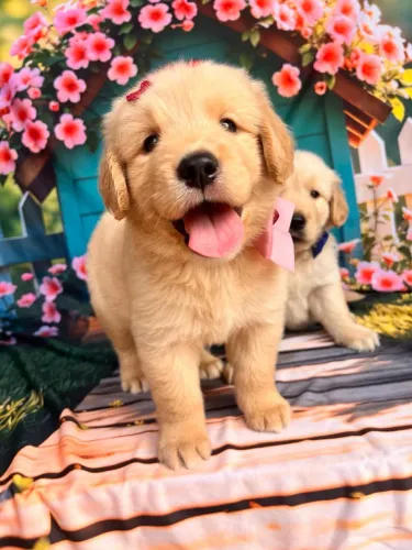 Golden retriever belos filhotes