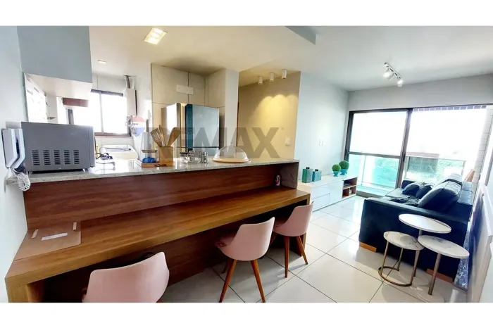 Apartamento MOBILIADO no Rosarinho 55m², 2 quartos, piscina, vaga coberta. Recife- Zona No