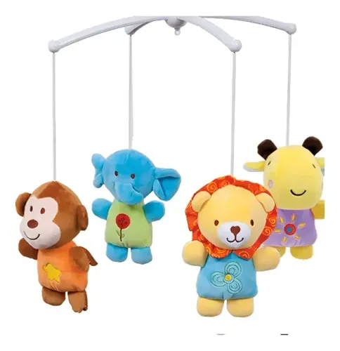 Brinquedo Mobile Musical Safari Buba Baby c/ Canção De Ninar