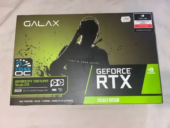 Placa de video Galax RTX 2060 Super 1 click oc 8GB 256bits