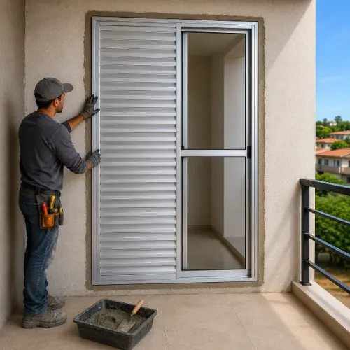 Porta balcão 3 folhas 210 x120 Linha 20 brilhante direto da fabrica pagamento na entrega