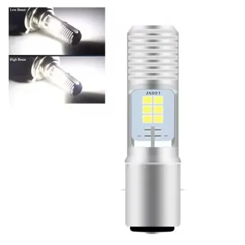 Lâmpada LED Moto H6 BA20D Farol Alto Baixo para CG Biz Shineray Scooter
