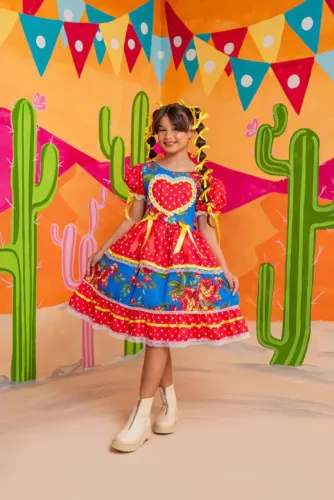 Vestido de quadrilha - vestido Junino 