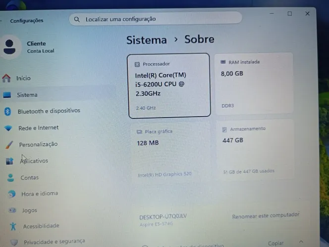 Vendo notebook acer E574G