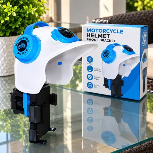 Suporte De Moto Para Celular Com Design De Capacete