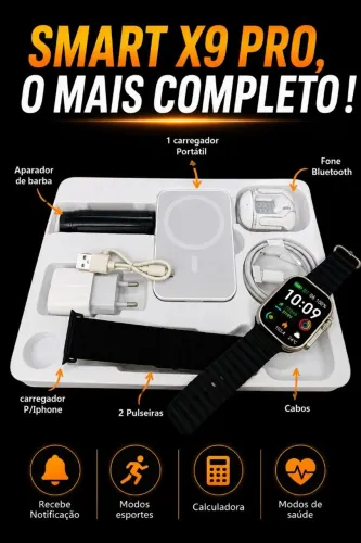Smartwatch X9 Pro+Acessórios