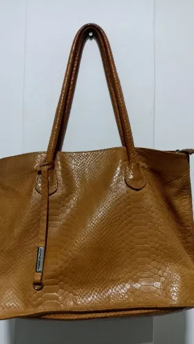 Bolsa grande de couro couro croco marca Thomaz Rabelo