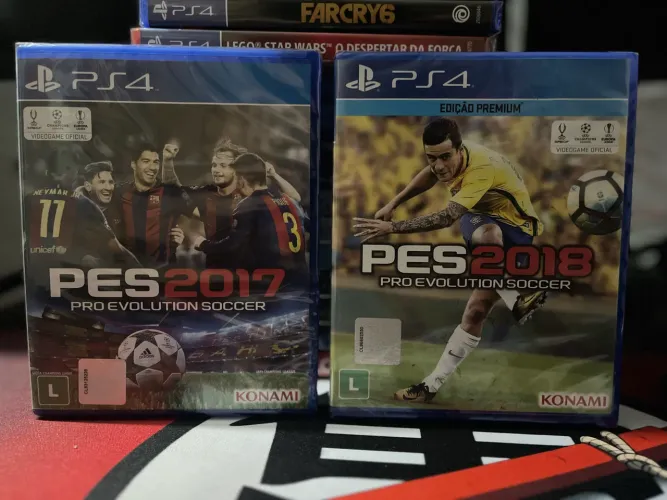 Combo PES Nostalgia PS4: 2017 + 2018 (Novos e Lacrados) PlayStation 4 e 5