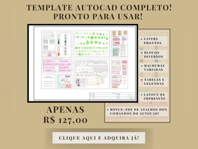 Template AutoCAD Pronto (Pranchas, Layers, Escalas) - Profissional