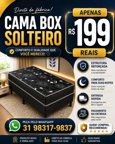 Cama box solteiro