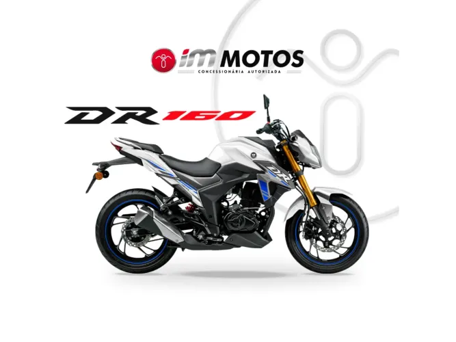 Moto Haojue DR 160 FI Branca Preto Vermelho Zero KM