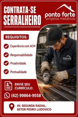 CONTRATA-SE SERRALHEIRO PROFISSIONAL