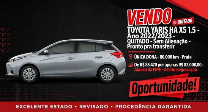Toyota Yaris XS 1.5 Flex 16V 5P Aut. 2023