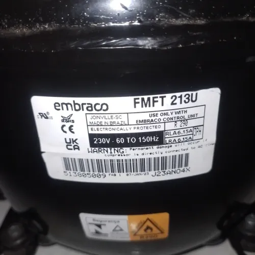 Compressor  FMFT 213 U embraco. 
