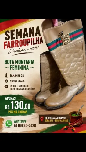 Bota montaria feminina