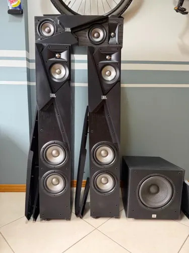Vendo conjunto caixas torre JBL Studio 190 + 120c + Sub - não Klipsh Polk Áudio Paradigme