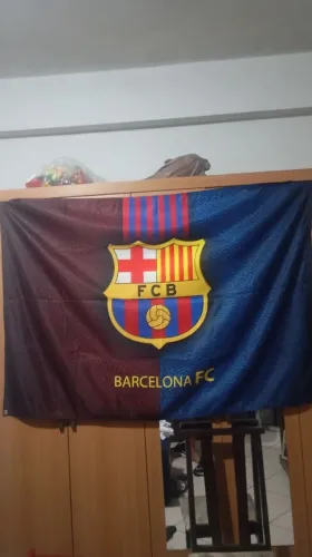 Bandeira gigante do Barcelona