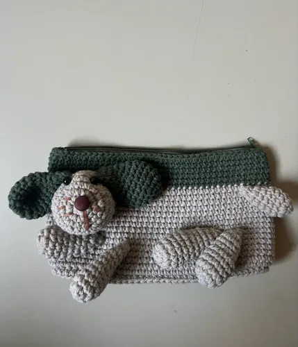 Bolsinha de Crochê Artesanal - Cachorrinho