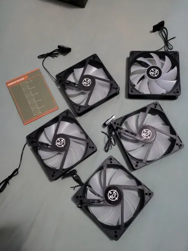 Kit 5 Cooler Fan Gabinete Gamer RGB Rainbow 120mm TGT Striker