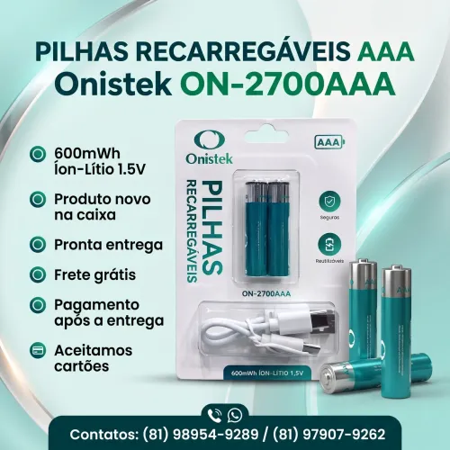 Pilha recarregável Onistek AAA
