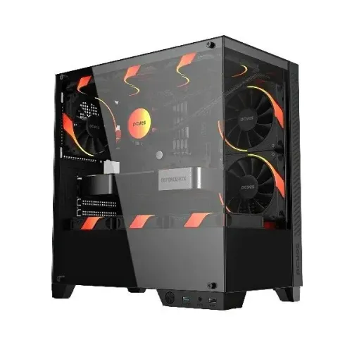 Gabinete Gamer Pcyes Forcefield Vulcan com Vidro Temperado ?