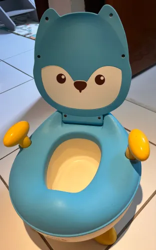 Troninho Fox Potty Safety 1st Blue Cor Azul e branco Raposa