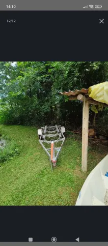 BARCO DE FIBRA, MOTOR E CARRETINHA