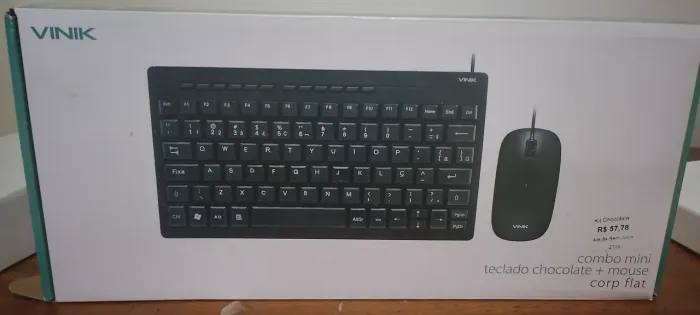 Teclado e mouse com fio 100 reais