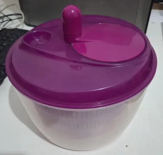 Centrífuga De Salada Secador Verduras Manual Roxo