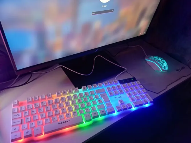 Kit Teclado + Mouse + Hedset + Mousepad Gamer Nightmare Snow