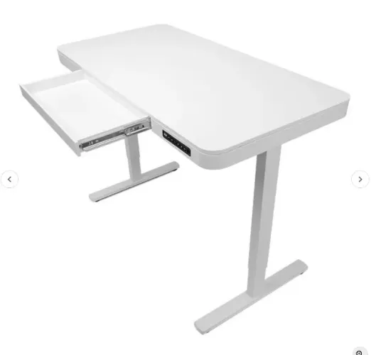 Mesa de Escritório Branca Com Regulagem de Altura