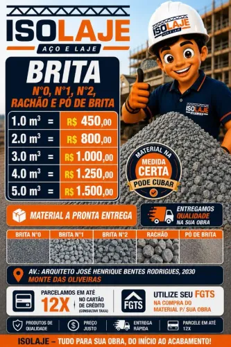 Brita ENSACADA e a GRANEL