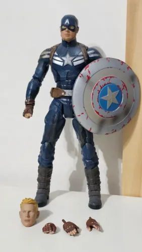 Capitão América Marvel Select - Avengers (Diamond Select) + Cabeça Sem Máscara