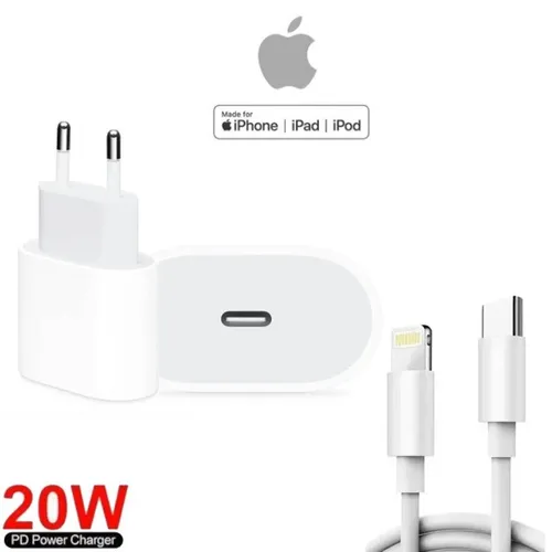 Carregador Para Iphone Modelo Novo Turbo 20W Cabo e Fonte Tipo C