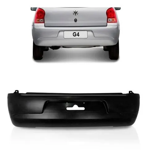 Parachoque Traseiro Volkswagen Gol G4 2006 a 2008- Preto Liso - Lumax 