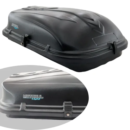 Bagageiro de teto maleiro com chave Motobul 460 litros preto