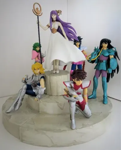 Cavaleiros Do Zodíaco Diorama Blue Forever - Set 1 e 2 Completo