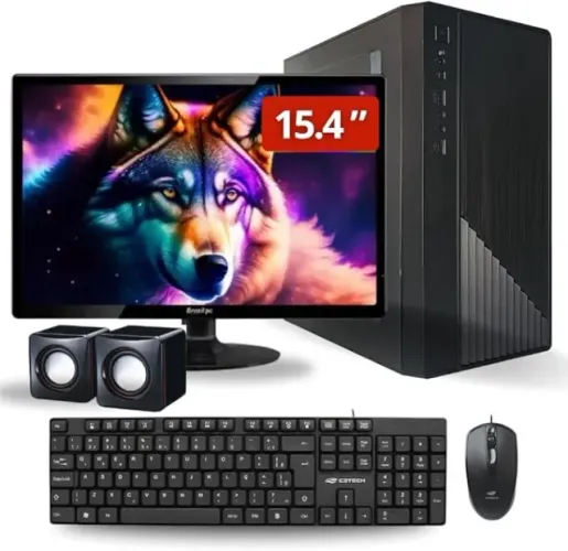 Pc Computador Completo Intel Core I3 8gb Ssd 120gb Monitor Led 15 W10