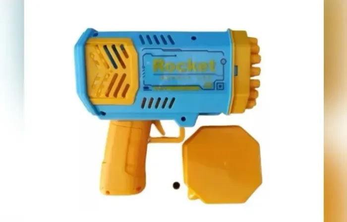Pistola De Fazer Bolhas Rocket Bubbles Gun Utiliza 04 Pilhas